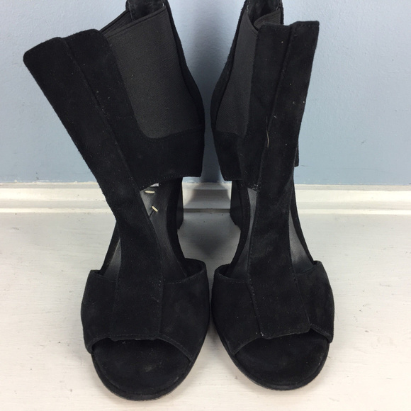 BCBGMaxazria Black Cage Wedge Heel Bootie Samira 6 - Picture 5 of 6